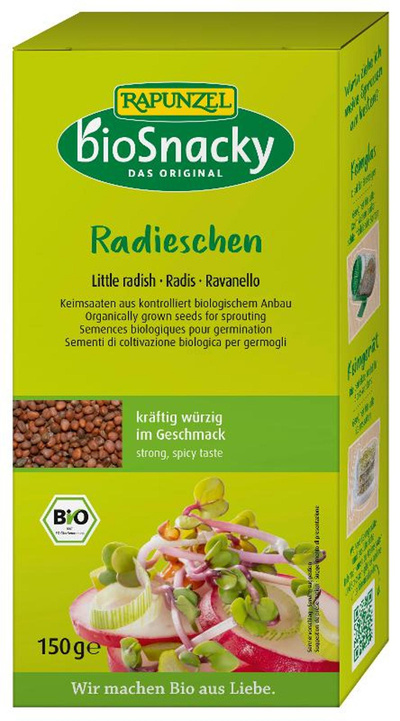 Produktfoto zu Keimsaat Radieschen bioSnacky 150g