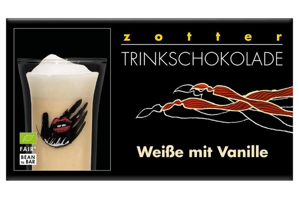 Produktfoto zu Trinkschokolade Weiße mit Vanille von Zotter