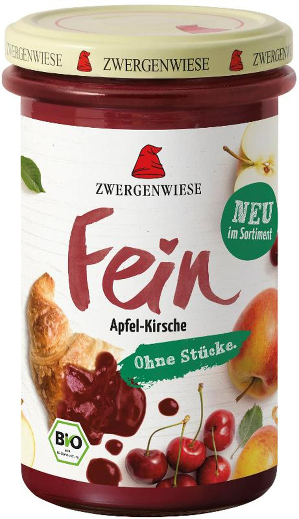 Produktfoto zu Fein Apfel-Kirsche - Fruchtaufstrich ohne Stücke
