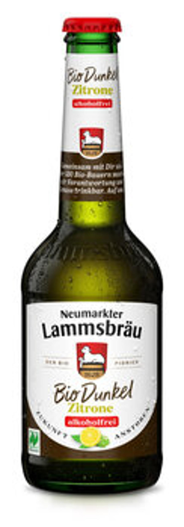 Produktfoto zu Lammsbräu Dunkel & Pure Zitrone Alkoholfrei 0,33l