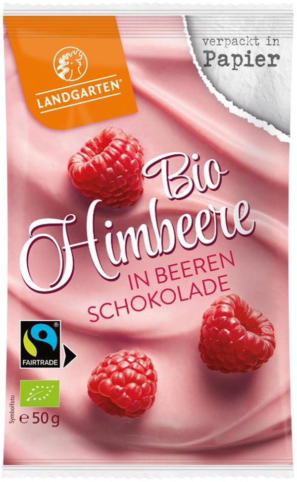Produktfoto zu Himbeeren in Beeren-Schokolade 50g