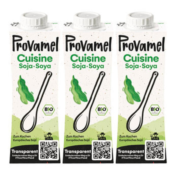 Produktfoto zu Soya Cuisine (Sojasahne) 3er, nur 18% Fettgehalt 3x250ml
