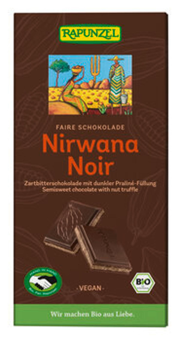 Produktfoto zu Nirwana Noir 55% mit dunkler Praline-Füllung 100g