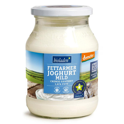 Produktfoto zu b*Demeter Joghurt mild 1,8%, 500g Glas