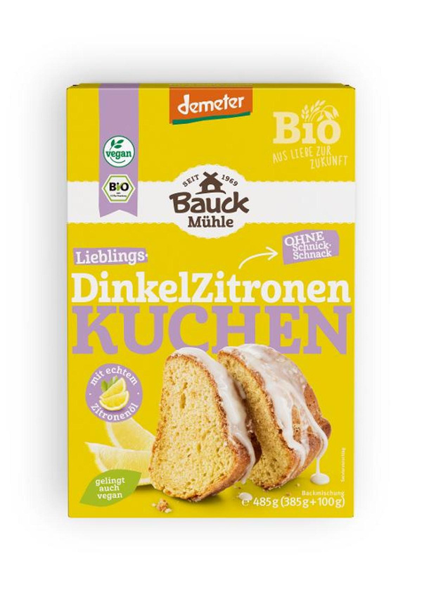 Produktfoto zu Dinkel Zitronenkuchen Backmischung 485g