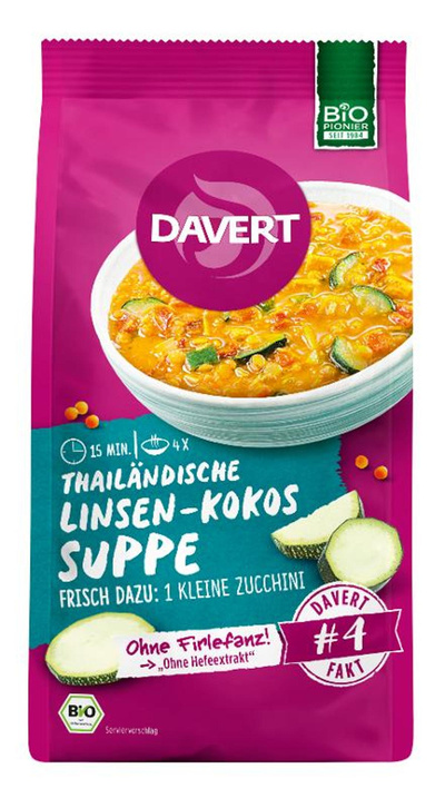 Produktfoto zu Thailändische Linsen-Kokos-Suppe -vegan- 170g