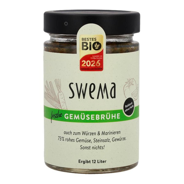 Produktfoto zu Gemüsebrühe, roh und hefefrei SweMa 320g