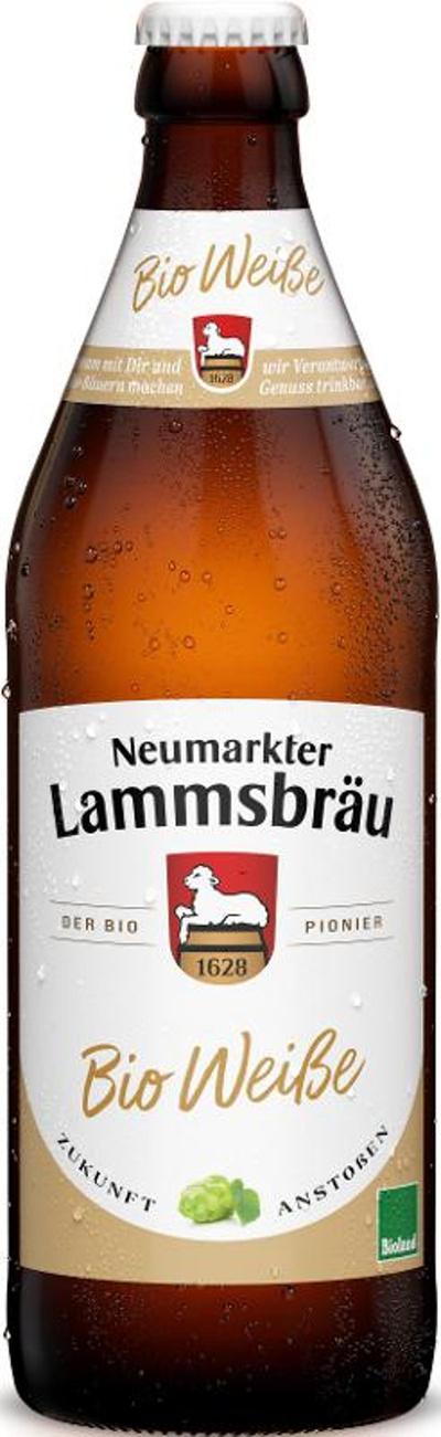 Produktfoto zu Lammsbräu Weiße, Hefeweizen hell, naturtrüb 0,5l