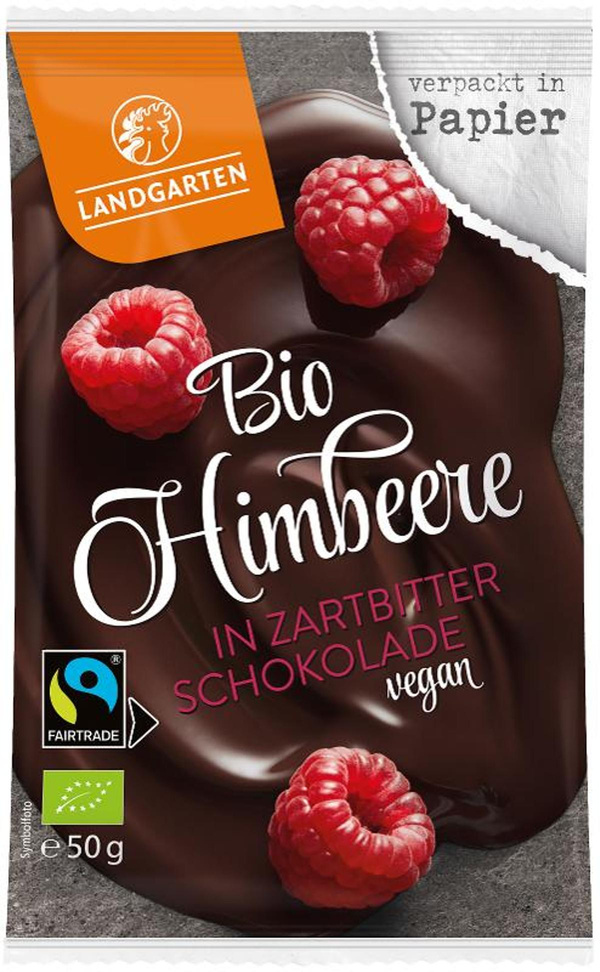 Produktfoto zu  Himbeeren in Zartbitter 50g