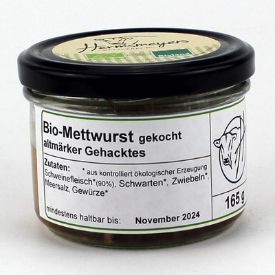 Produktfoto zu Mettwurst gekocht, Altmärker Gehacktes 165g