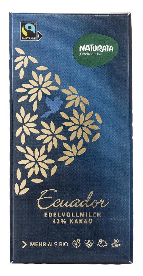 Produktfoto zu Schokolade Edelvollmilch Ecuador 42% -Fairtrade- 100g