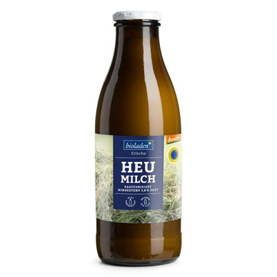 Produktfoto zu b*Heumilch Kuh & Kalb Demeter 3,8%, Flasche Milch
