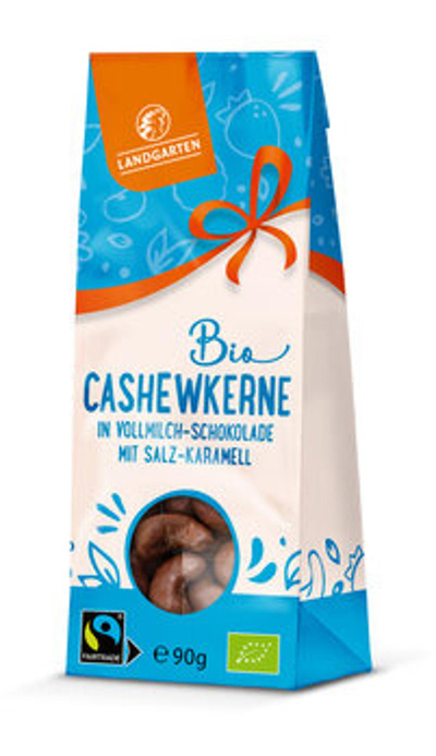 Produktfoto zu Cashewkerne in VM-Schokolade  mit Salz-Karamell