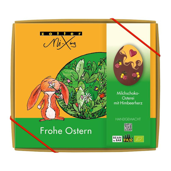 Produktfoto zu Mi-Xing Milchschoko-Osterei mit Himbeerherz