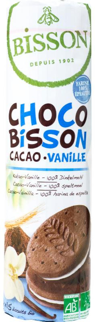 Produktfoto zu Choco Bisson Doppelkeks Kakao Vanille, Dinkelmehl