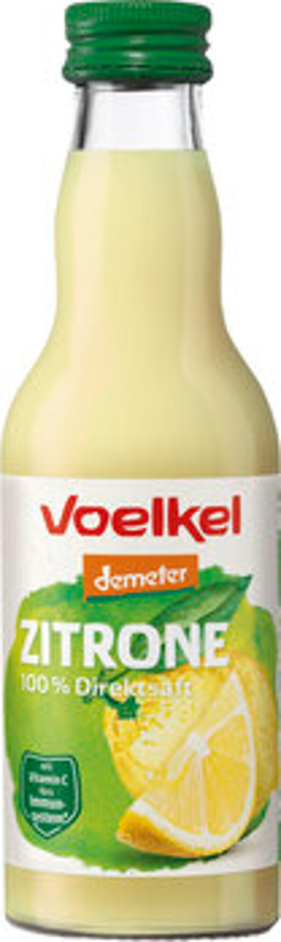 Produktfoto zu Zitronensaft bio 100% Direktsaft, vegan 0,2l