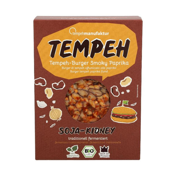 Produktfoto zu Tempeh-Burger - Smoky Paprika, Soja-Kidney