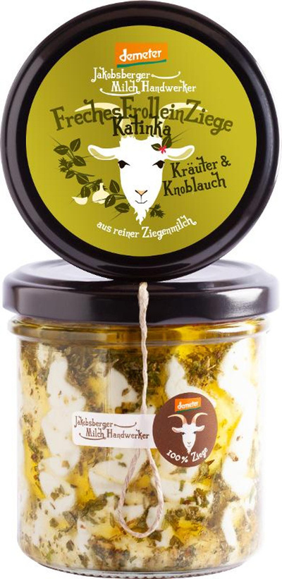 Produktfoto zu Freches Frollein Ziege 'Katinka' Kräuter & Knoblauch Frischkäse