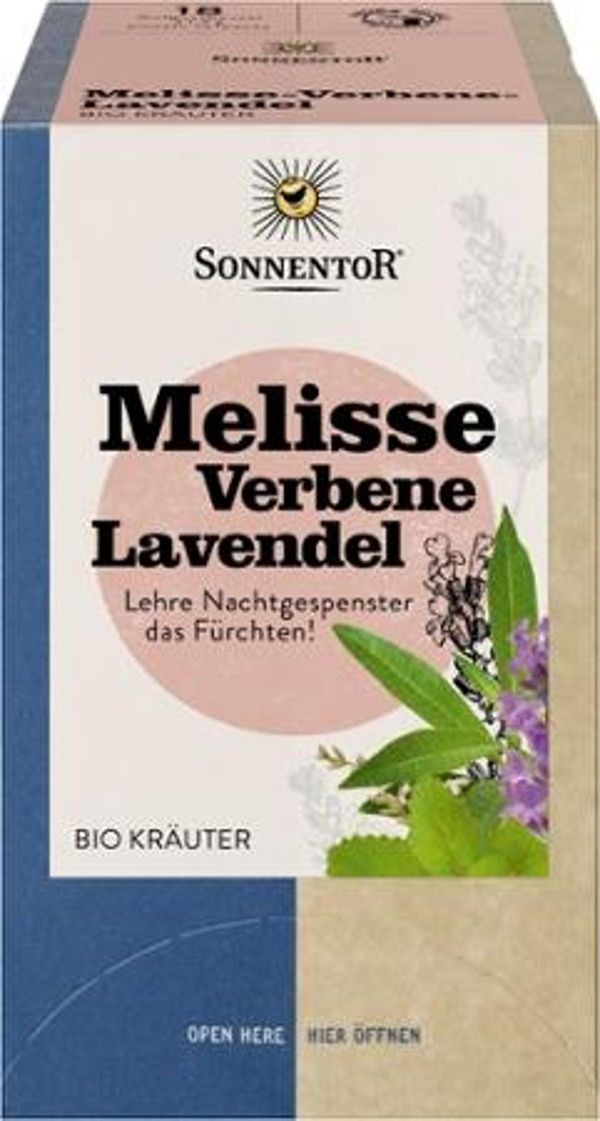 Produktfoto zu Melisse Verbene Lavendel Teebeutel