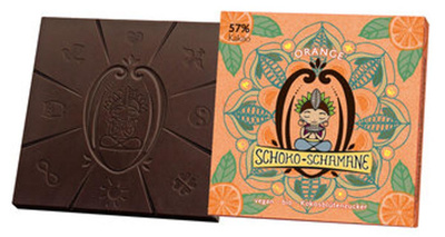 Produktfoto zu Schokolade Schoko Schamane Orange