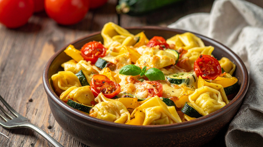 Rezeptbild für Tortellini-Gemüsepfanne