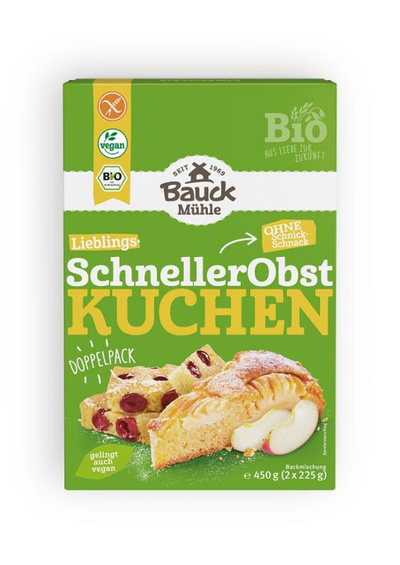 Produktfoto zu Obstkuchenteig Backmischung -glutenfrei- 400g