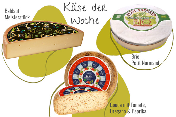 Drei Käsesorten aus der Abokiste in einem Bild
