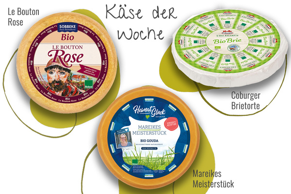 Drei Käsesorten aus der Abokiste in einem Bild