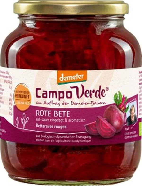 Produktfoto zu Rote Bete, Demeter (Glas) süß-sauer