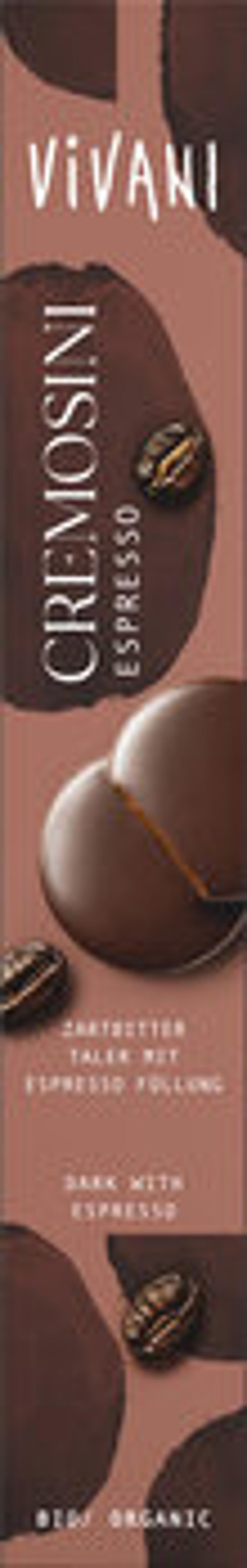 Produktfoto zu Cremosini Espresso, Zartbitter Schoko Taler 100g