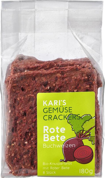Produktfoto zu Kari's Gemüse Cracker Rote Bete mit 35% Gemüse