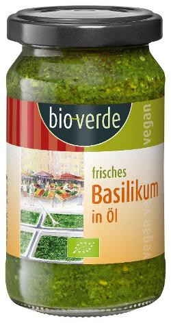 Produktfoto zu Frisches Basilikum in Öl 165g