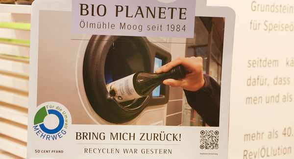 Pfandautomat für Mehrweg-Ölflaschen