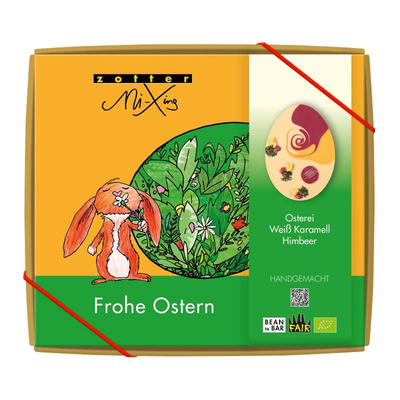 Produktfoto zu Mi-Xing Osterei Weiß Karamell Himbeer