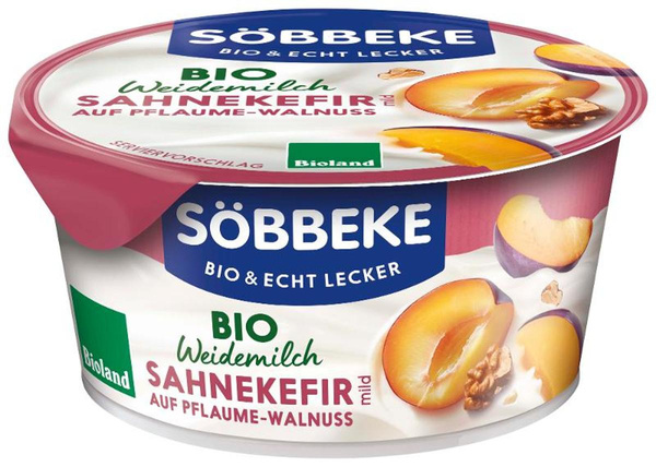 Produktfoto zu Sahnekefir auf Pflaume-Walnuss - Weidemilch