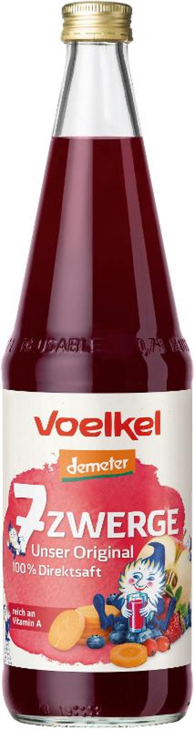 Produktfoto zu 7 Zwerge Kindersaft - Unser Original 0,7l