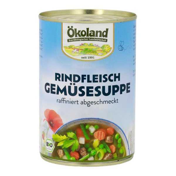 Produktfoto zu Rindfleisch Gemüsesuppe Dose 400g