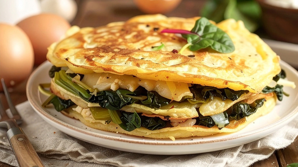 Mangold-Pfannkuchen-Auflauf