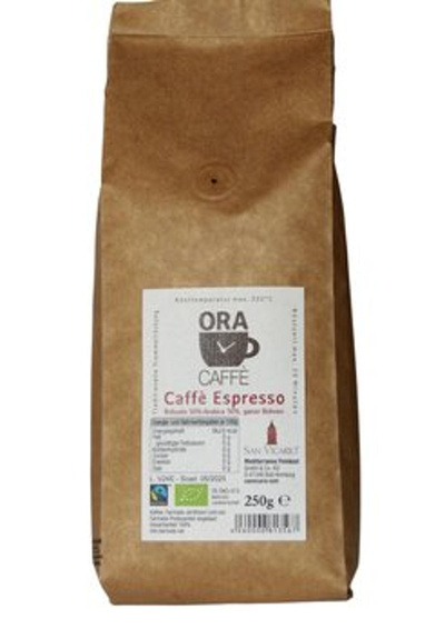 Produktfoto zu ORA Caffè FAIR TRADE Espressoröstung 250g