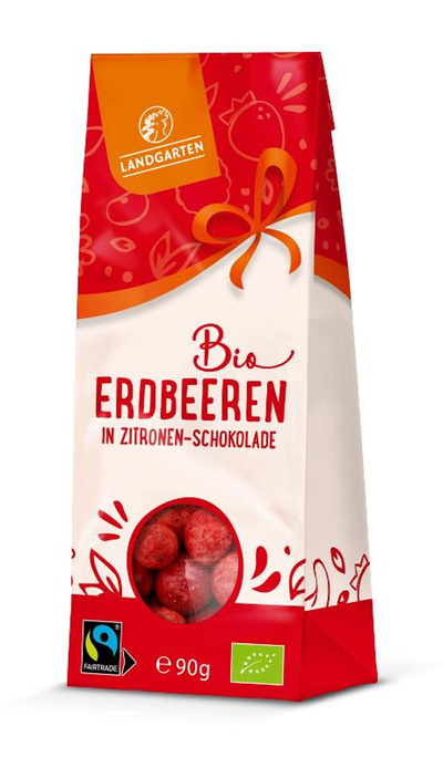 Produktfoto zu Erdbeeren in Zitronen-Schokolade  Fairtrade