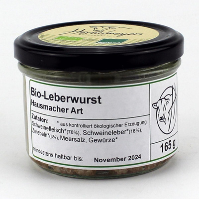Produktfoto zu Leberwurst Hausmacher Art 165g