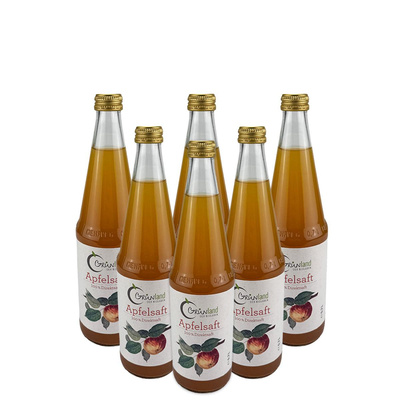 Produktfoto zu Kiste 6xFl Apfelsaft Grünland