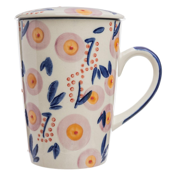 Produktfoto zu Tasse mit Teesieb Vintage rosa