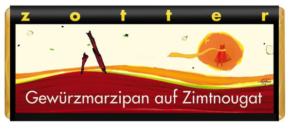 Produktfoto zu Gewürzmarzipan auf Zimtnougat 70g