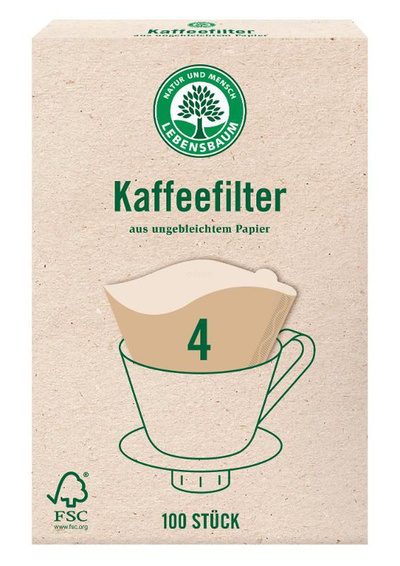 Produktfoto zu Kaffeefilter Gr 4 Papier 100St