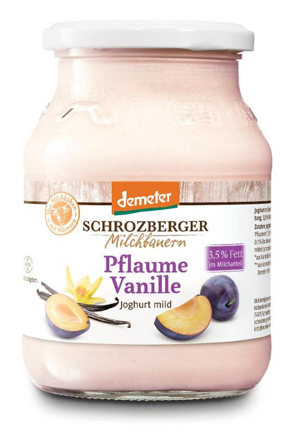 Produktfoto zu Joghurt Pflaume Vanille 3,5%