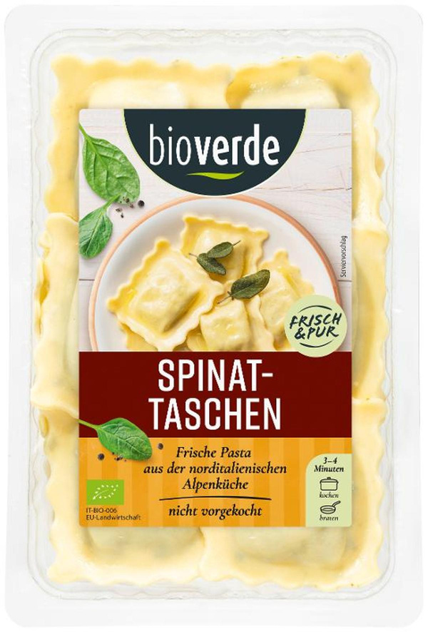 Produktfoto zu Spinattaschen gefüllt mit Spinat und Ricotta