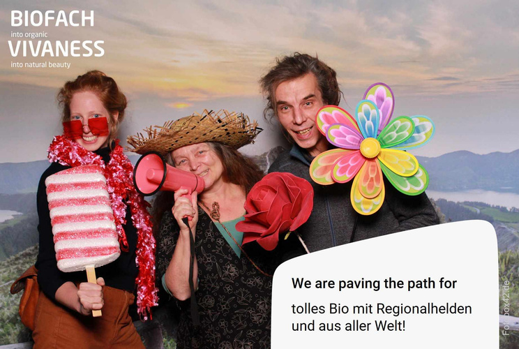 Gruppenbild beim Besuch der Biofach-Messe