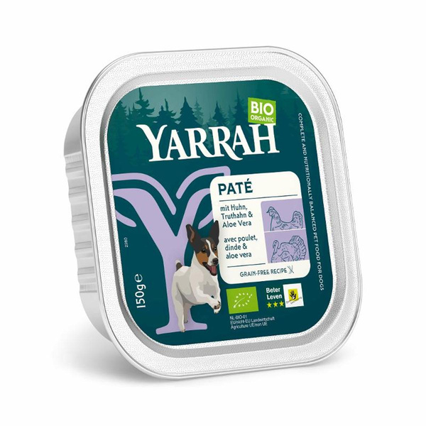 Produktfoto zu Hundefutter Schale Pastete Huhn & Truthahn, getreidefrei 12x150g