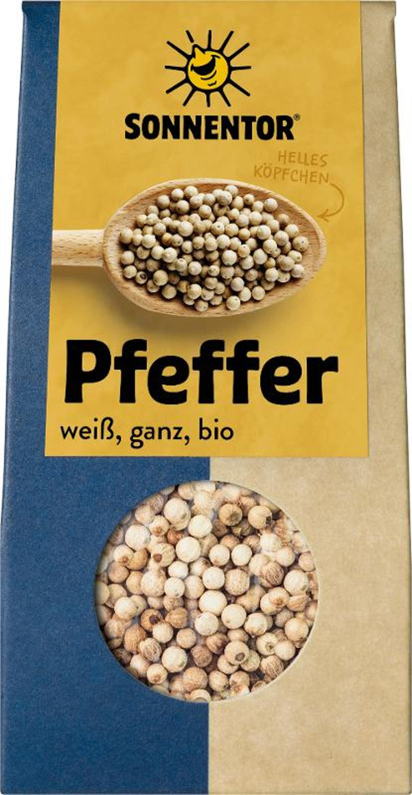 Produktfoto zu Pfeffer weiß ganz bio 35g